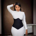 Amazon fashion women's european and american style  spring new long sleeve round neck bodycon mini casual dress