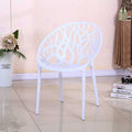 Scandinavian backrest dining chair, stackable, with armrests, thickened plastic chair, popular balcony, etc., cut out outdoor casual chair