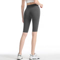 Clearance double-sided brushed naked feeling fitness pants yoga clothes high waist tight sports half length pants yoga shorts women