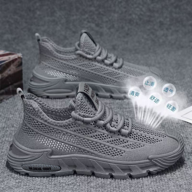 Men's summer lightweight mesh breathable sneakers - casual running shoes with soft soles, lightweight, trendy work shoes