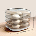 Microwave-safe steaming container - food-grade transparent steamer for hot steamed buns, multi-purpose hot dish keeper with lid for home use