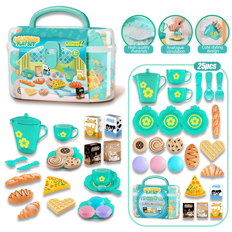 supply of children's play kitchenware set, afternoon tea, dessert, food, bread, cut-and-cut toys, wholesale