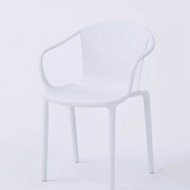 Household casual plastic back chair stackable living room chair outdoor restaurant chair cafe high back scandinavian style