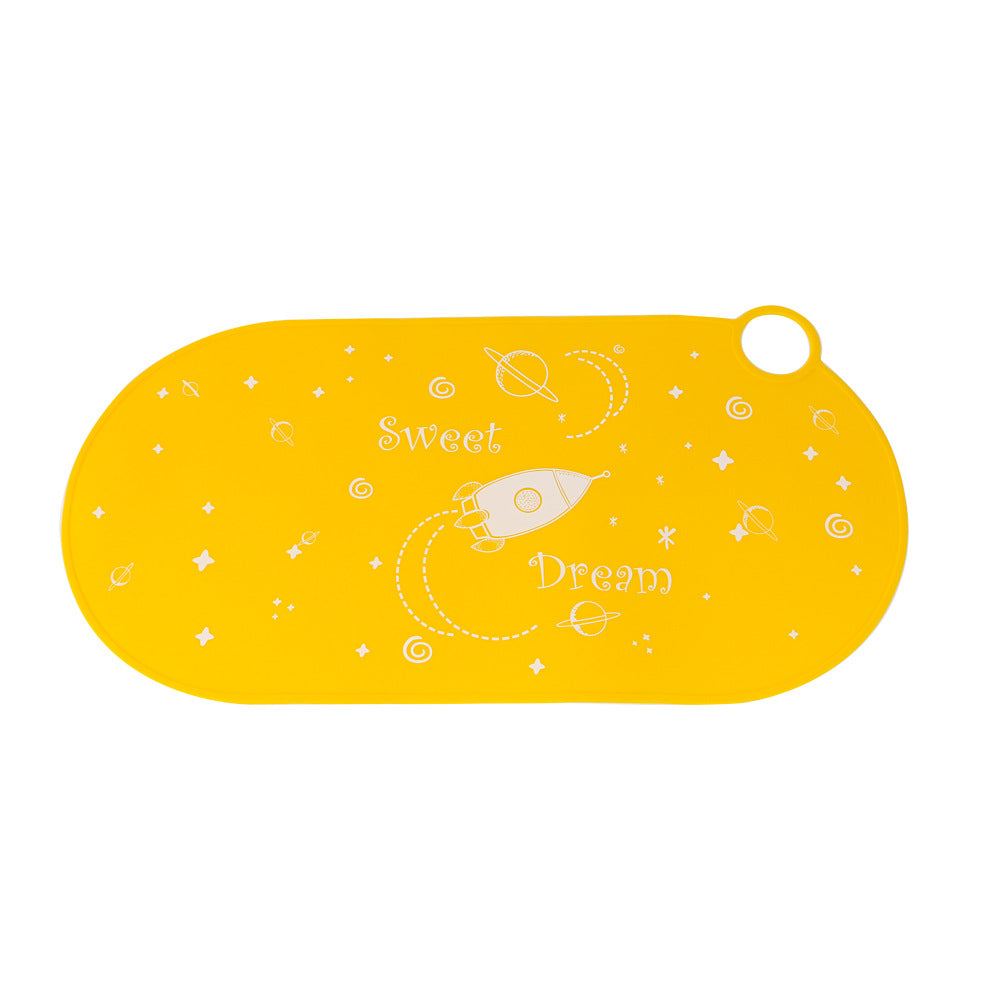 Kidsnon-slip silicone insulation placemat dining table oven mittswaterproof oil-proof casual coaster round kindergarten dinner plate mat