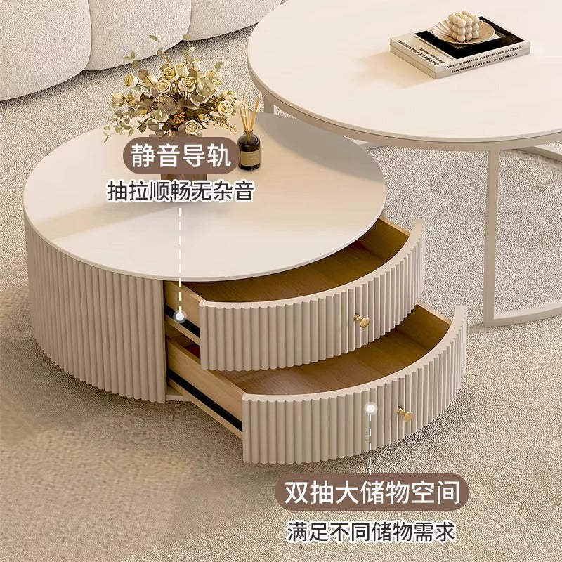 A slate coffee table living room for homecasual modern small apartment cream style accessible luxury round coffee table table combination