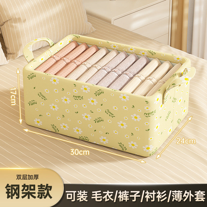 Clothes, pants storage box, household wardrobe, clothes sorting box, drawer, fabric classification, foldable storage frame