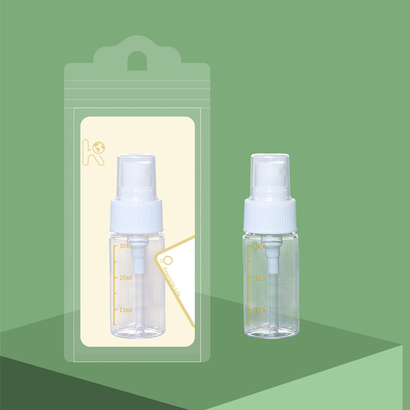Colorful fenling transparent scale 75ml spray bottle outdoor business trip beauty travel empty bottle cosmetic pet refill bottle