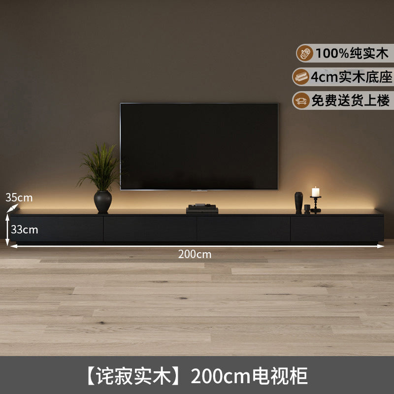 Wabi-sabi style solid wood luxury coffee table living room 2025 new arrivalfor homeaccessible luxuryclassy small apartment coffee table tv cabinet