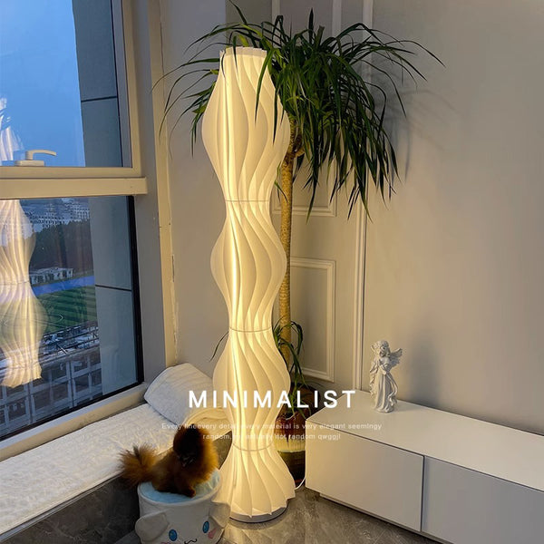 Hula skirt floor lamp cream wind light luxury high-end living room sofa decorative atmosphere lamp bedroom bedside vertical table lamp