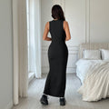 hot-selling women's spring/summer new arrivals: minimalist chic dress - round neck, sleeveless, slim-fit maxi dress