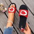 Plus size women's slippers for export - unique design with metal square buckle, open-toe platform sandals, new summer  collection
