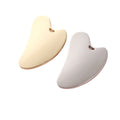 Custom zinc alloy scraping tool - heart-shaped, perforated metal fascia blade for massage and gua sha beauty treatment