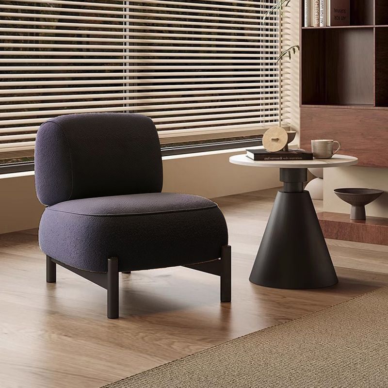 Cream style solid wood sofa chair normcore cashmere lazy lounge chair japanese style small apartment casual sofa seat
