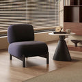 Cream style solid wood sofa chair normcore cashmere lazy lounge chair japanese style small apartment casual sofa seat