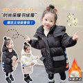 Girls' winter korean style down cotton coat,  new fashionable mid-length thickened padded winter jacket for baby girls