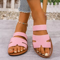 Plus size women's flat slippers for outdoor wear -  summer new collection - round toe lightweight ladies' slippers