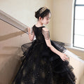 Children's formal dress - black high-end gown, elegant little girl princess dress, flower girl wedding dress, evening gown - in stock & dropshipping available