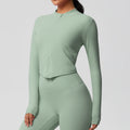 Naked-feel compression zip-up top - quick-dry yoga shirt, perfect for layering, casual wear, running, and fitness. customization available