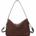 Suede leather messenger bag - 2024 autumn/winter new women's bag, fashionable retro style, large capacity shoulder & crossbody bag