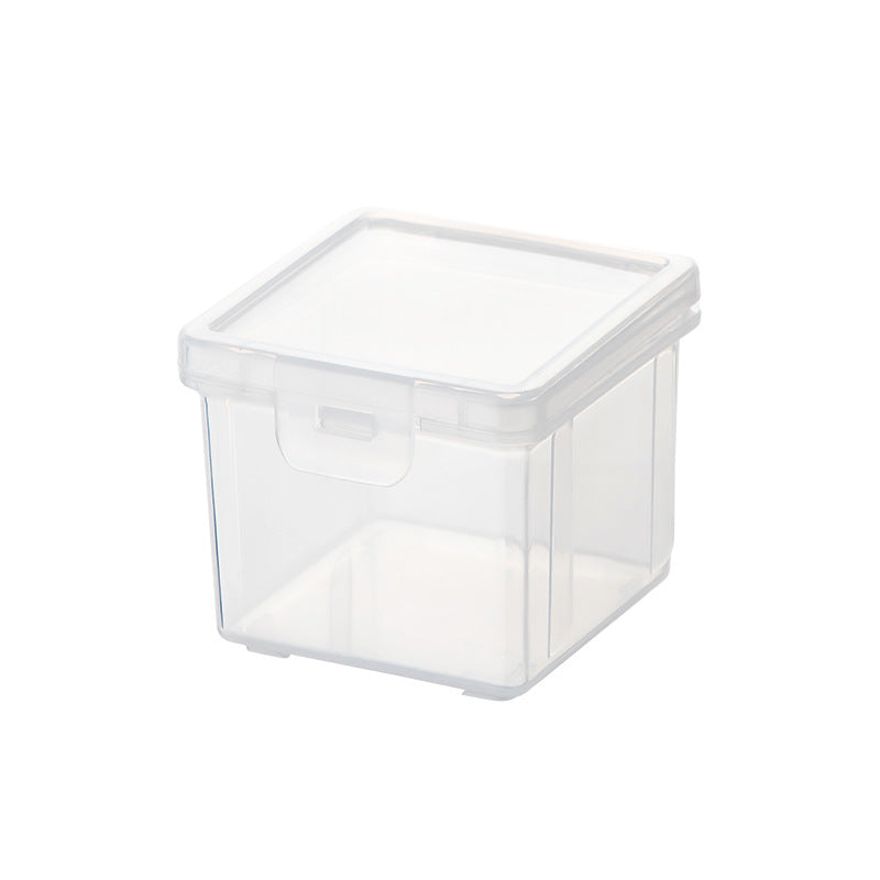 Desktop multi-functional sundries storage box, transparent plastic with cover, stackable accessories, earphone data cable storage box
