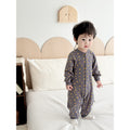 Baby cotton romper - newborn long sleeve bodysuit - autumn baby crawling suit