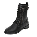 Exportplus sizefashionflatscasual round toe fashionboots belt buckle knee sockspure color  leather boots