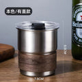 Coffee cup 304 stainless steel water cup portable camping style ins style cup mug american style with lid straw cup
