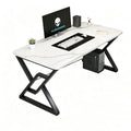 Desk, bedroom, gaming desk, study/writing desk, computer desk with cable management, wide desktop, thickened and reinforced table