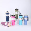 Amazon 40oz large capacity car cup 304 stainless steel vacuum insulated tumbler with straw and handle - ice tumbler