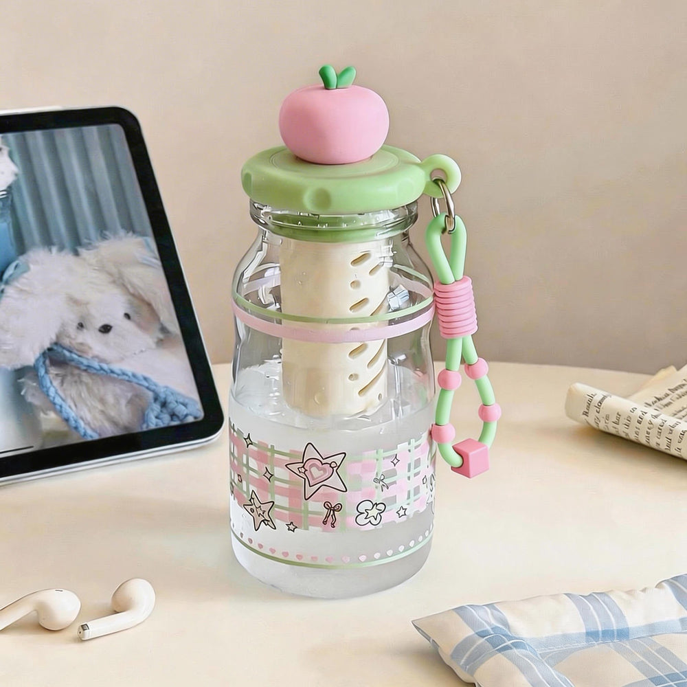 Summer new arrival: minimalist plastic water bottle with straw - stylish, portable, large capacity, dual-drink spout, perfect for women