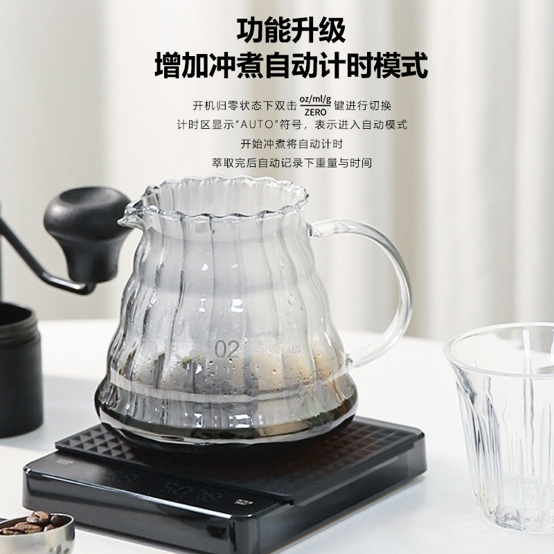Digital coffee scale with timer - type-c charging, led display, perfect for pour-over and espresso, kitchen home use