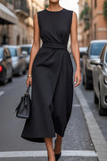 2025 new arrival: women's sleeveless crew neck fashionable casual maxi dress for summer - perfect for cross-border e-commerce, independent websites, and amazon
