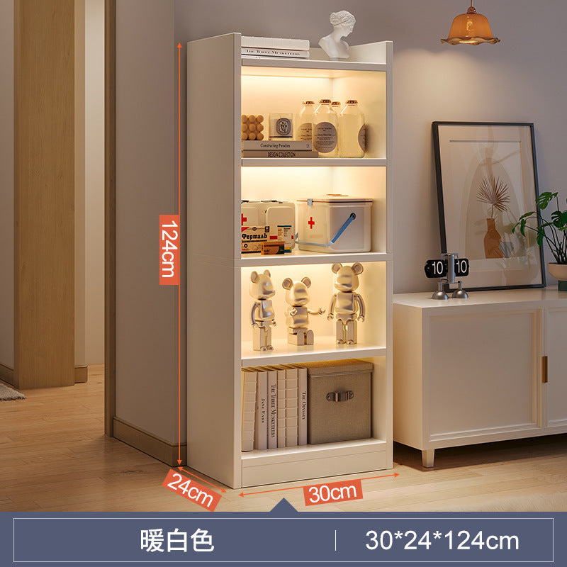 Shelves next to TV cabinets, household bookshelves, simple floor-to-ceiling storage, aisle cabinets, living room, multi-layer corner bookcases