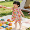 new summer tulip flutter sleeve girls' dress - stylish vest-style princess dress, lightweight summer wear