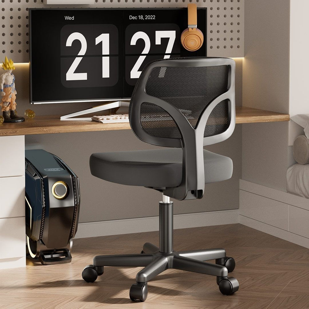 Kumanju little whale computer chair - comfortable casual home office chair for small spaces, study chair, ergonomic chair