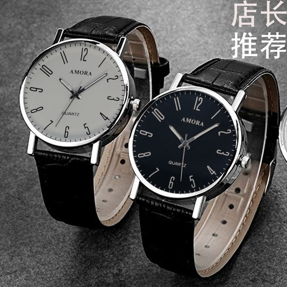 Amora factory direct: affordable, minimalist quartz men's watches - wholesale leather strap gift watches for men