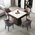 Rock slab surface: 100 tables + leather chairs*4