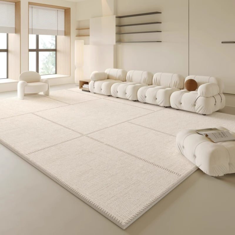 Distributed carpet living room  new cream style no-wash and wipeable bedroom waterproof sofa light luxury high-end floor mat