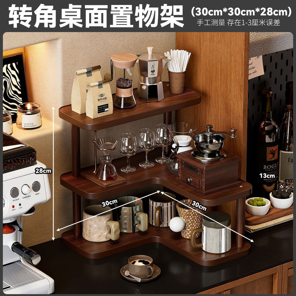 New arrival desktop corner storage rack cup holder tea cup storage rack multi-layer dining table countertop water cup tea set storage rack