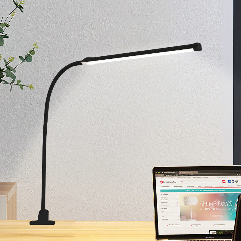 Led clip-on desk lamp - eye protection, perfect for kids, students, dorms, and bedside reading - clip-on full spectrum table lamp