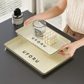 Tea tray tray rectangular for home living room tea tray 2025new arrival tray accessible luxury high-end guesthouse tray hotel
