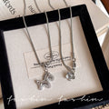 Instant wealth silver pony necklace - women's 2026 new fashion sweater chain - light luxury high-end clothing accessory