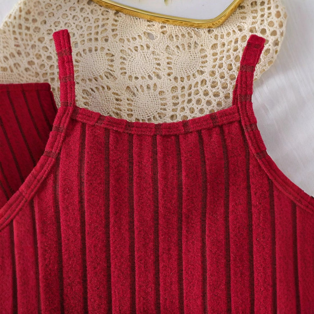 spring/summer new arrival: premium beaded vest & cami dress two-piece set - exclusively for cross-border e-commerce