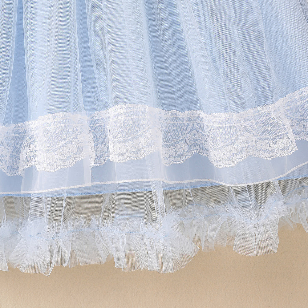 Girls' princess dress - summer kids' stylish & cute elsa long-sleeve tutu dress - little girl's elsa dress