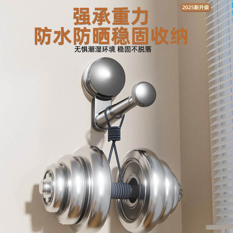 Suction cup clothes hanger storage handy gadgetfor home balcony multi-functional telescopic punch-free wall hanging traceless clothes drying rack storage rack