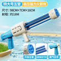 **[heavy-duty five-tube] extra-large blue pull-back rocket launcher**