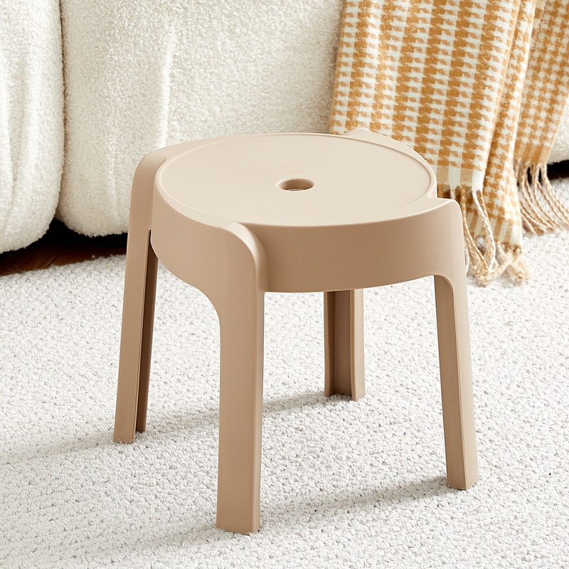 Plastic stool thickenedfor home dining table cooked rubber stool casual high stool scandinavian living room backrest square round windmill new