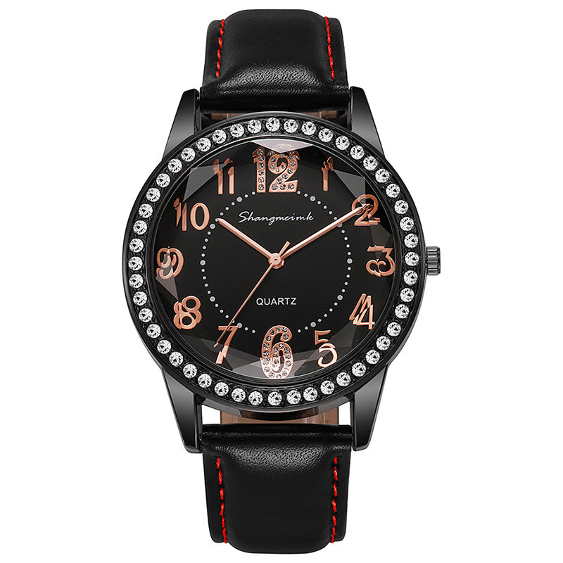 New arrivalpopular diamond-encrusted watch cross-border women's belt women's watch quartz watch manufacturer wholesale dropshipping watches