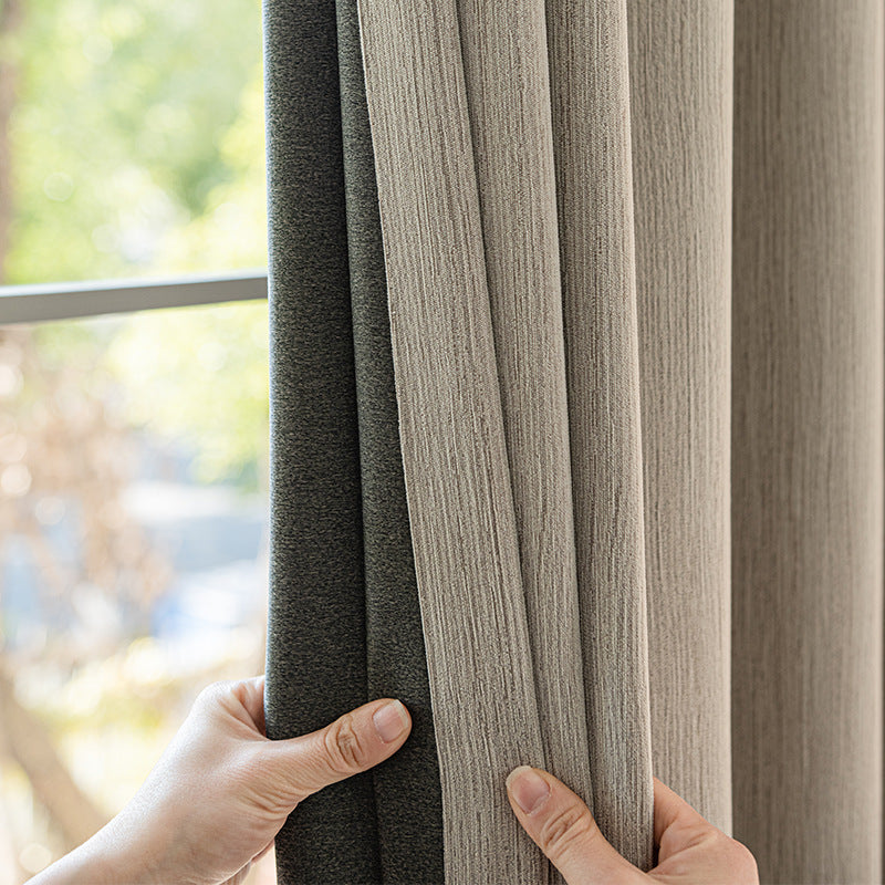 Japanese style tree pattern chenille blackout curtains casual cotton and linen curtain fabric living room bedroom bay window shaoxing keqiao fabric