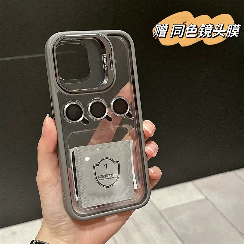 U1 lens cover holder suitable for iphone17pro apple 15 high transparency mobile phone case 16promax with lens film